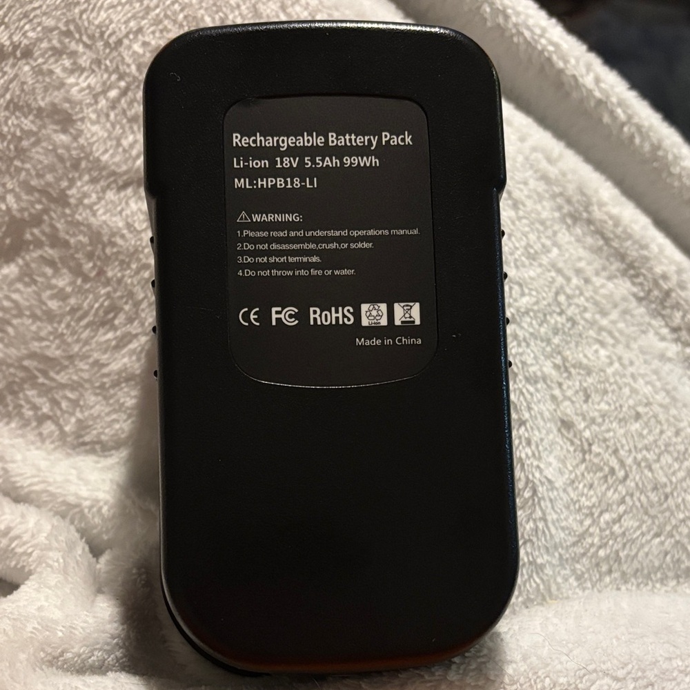 Black Rechargeable Battery Pack